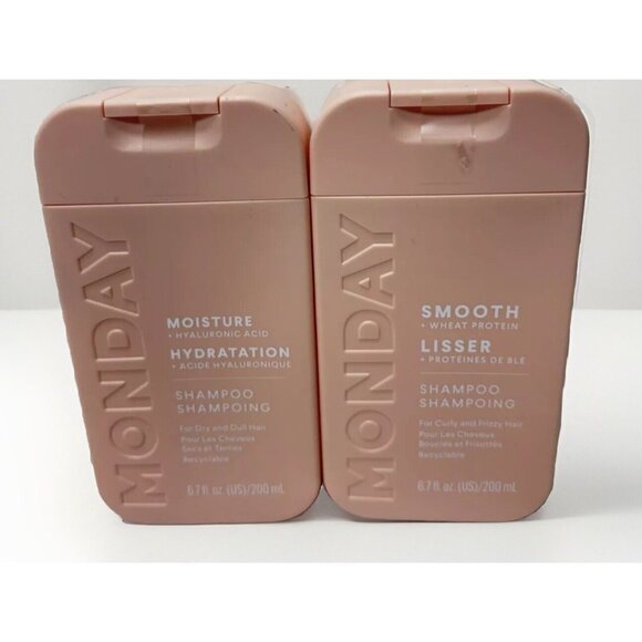 Smooth Monday Shampoo 2pc Set - For Curly, Frizzy, and Dull Hair - 200ml each - Picture 2 of 4